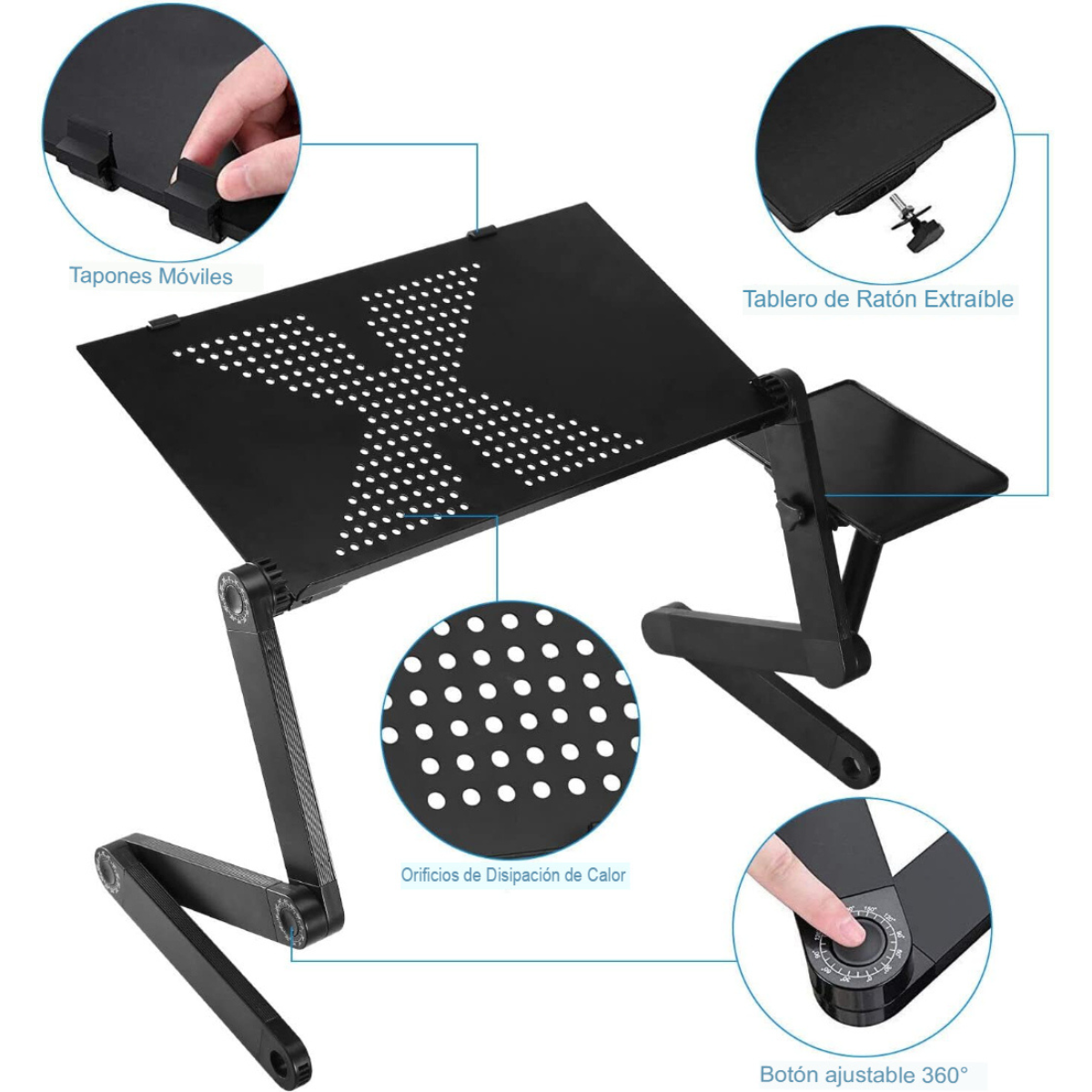 Escritorio Plegable de Metal para Notebook